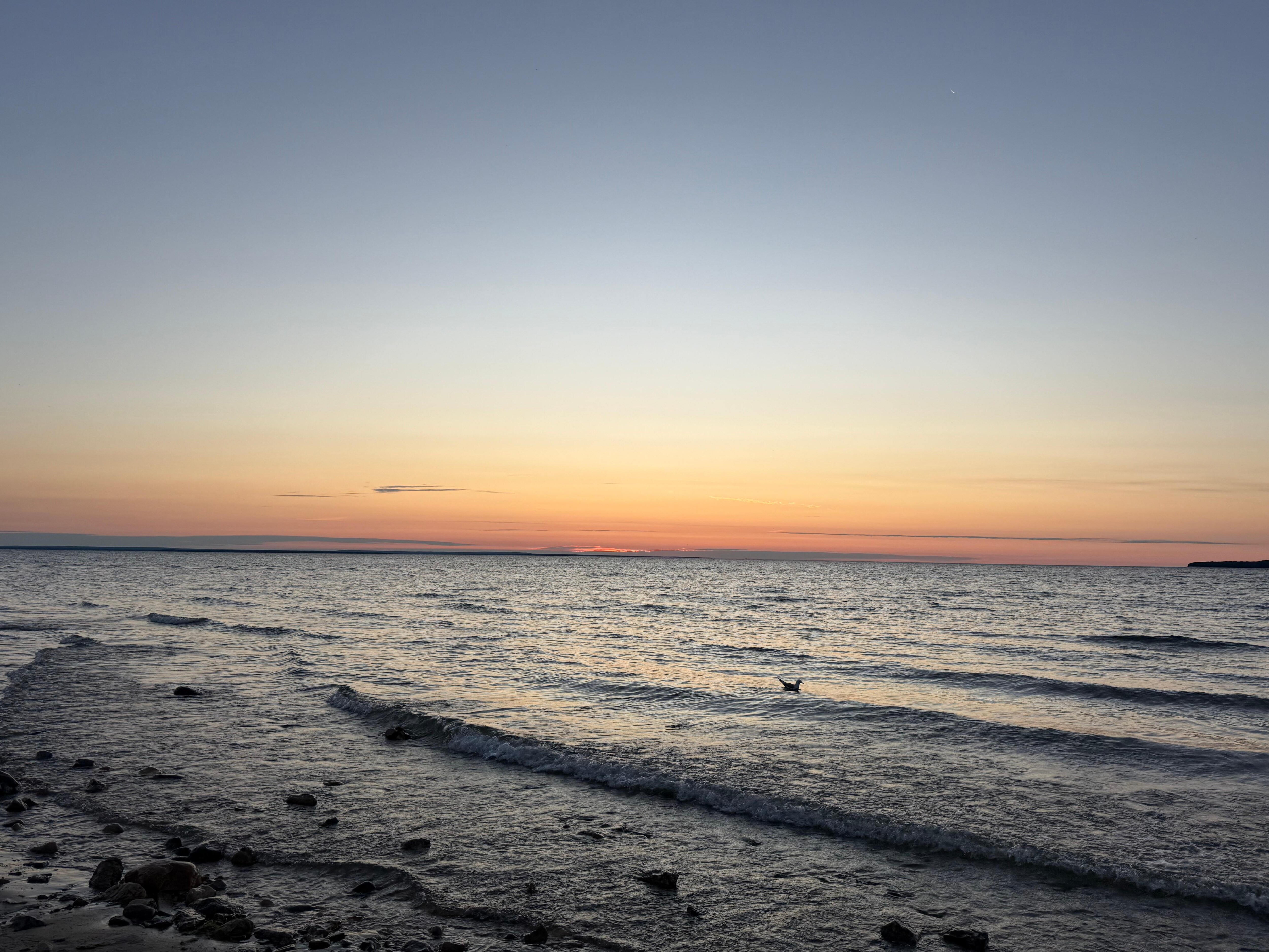 View of Lake Huron at sunrise.