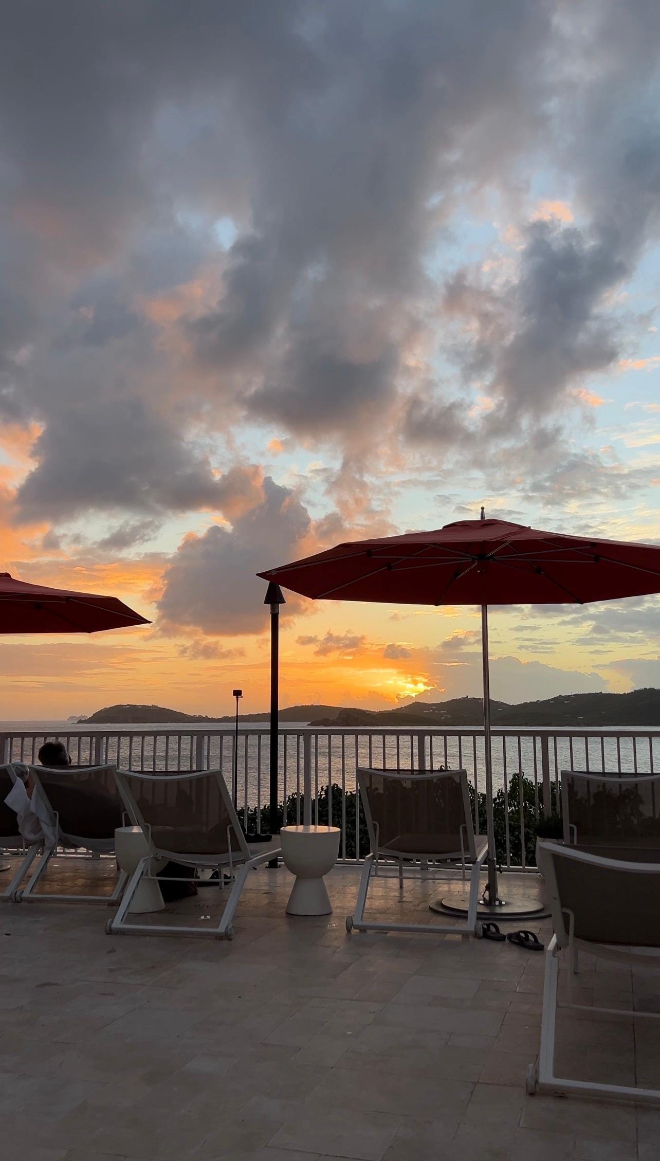 Sunset from the pool