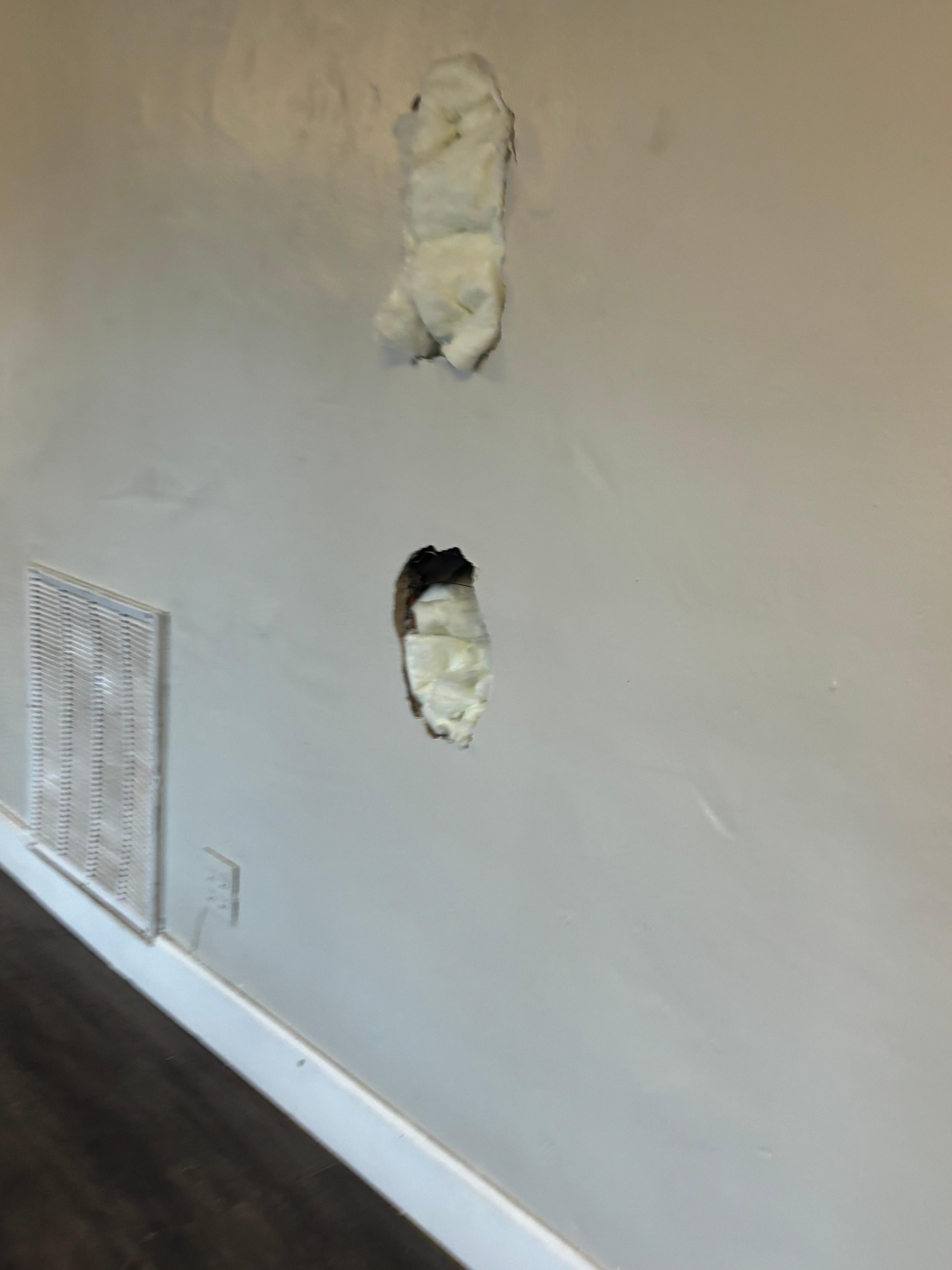 Holes in the walls. 