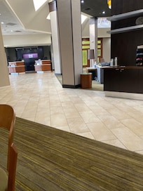 Front entry check in desk… & complimentary coffee bar