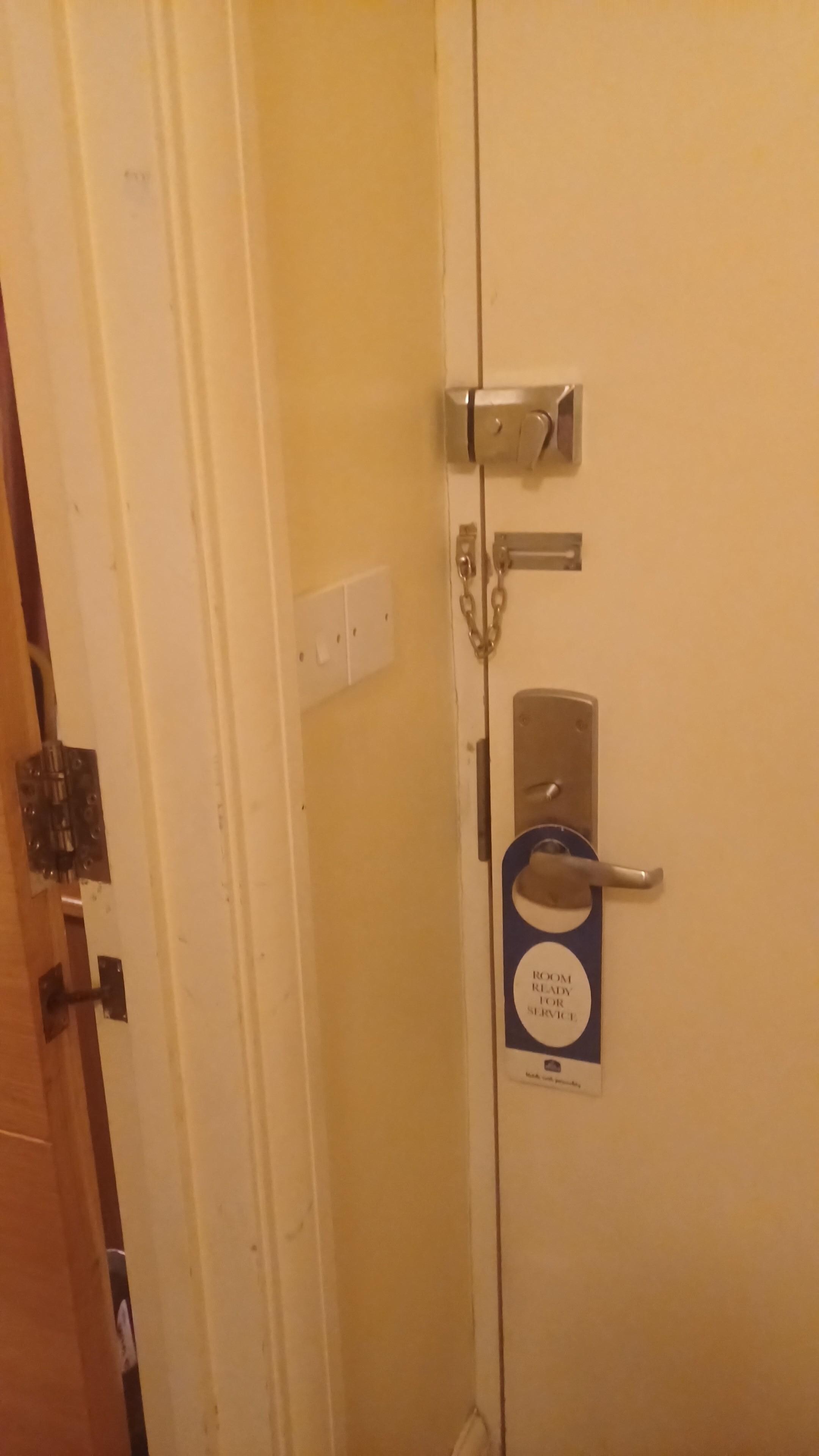Locks on front door didn't seem safe