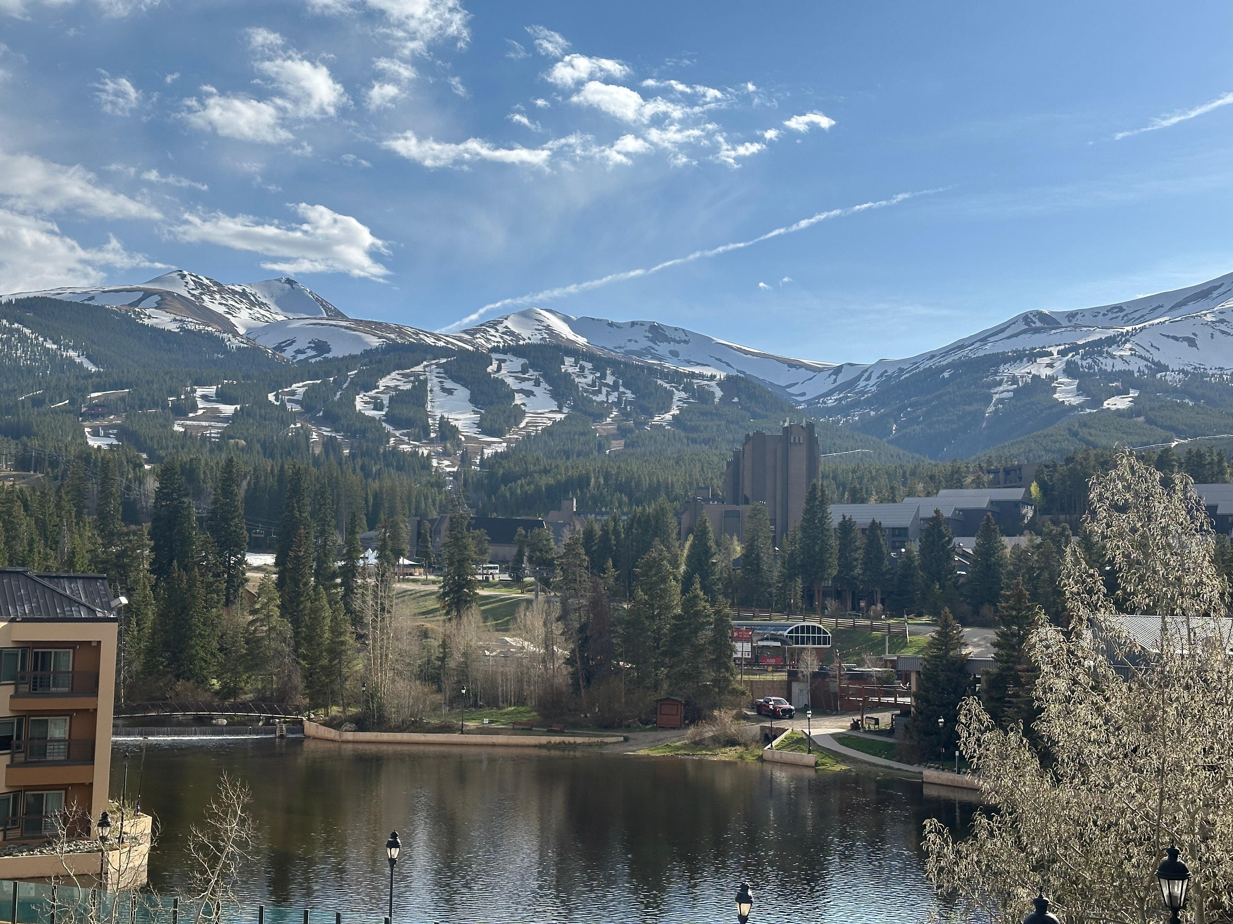 View from the balcony: Maggie pond and the ski lift