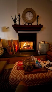 Where we spent the evenings relaxing from the cold days!