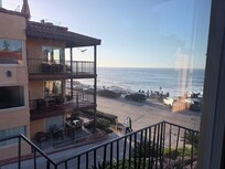 Overlooking the ocean from living room