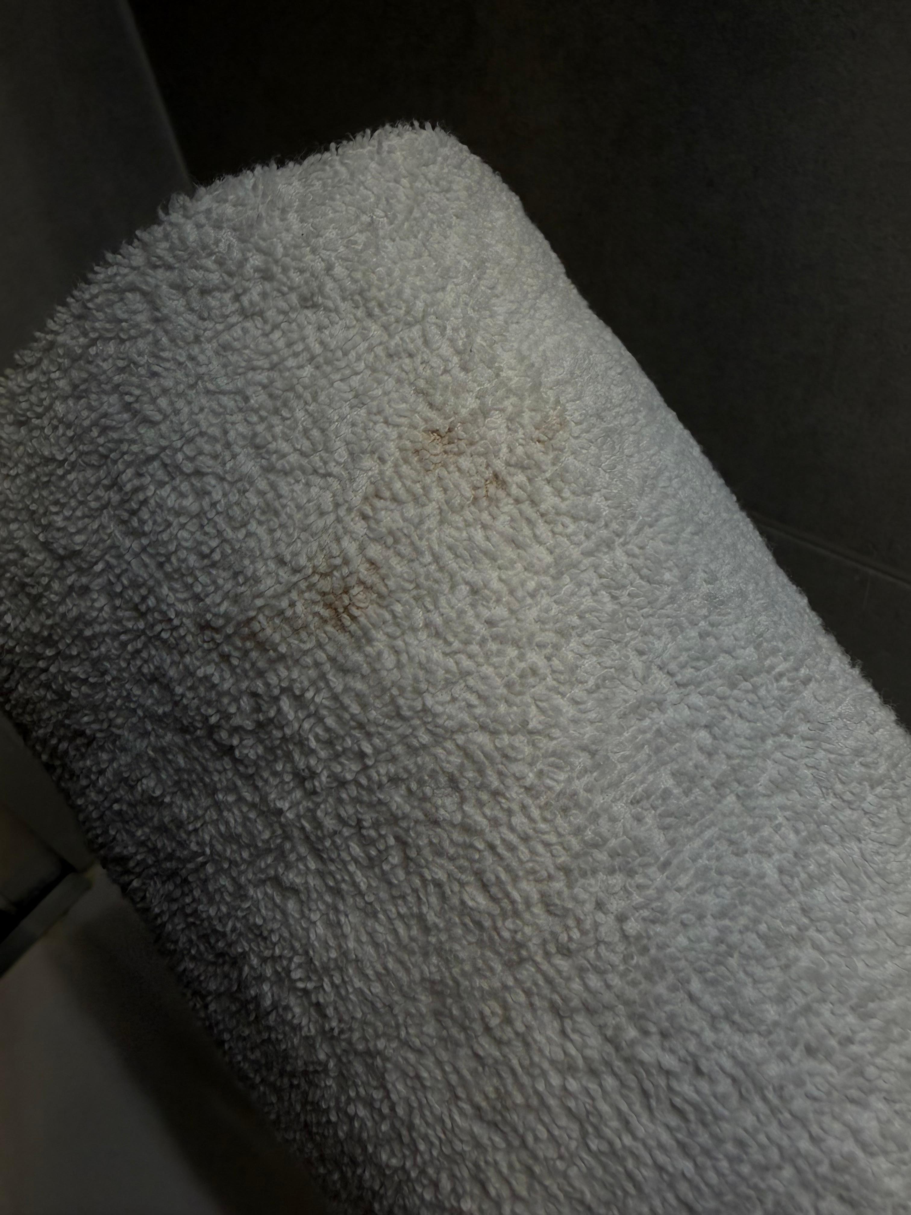 Serviette pas propre 