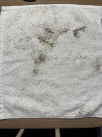 Dirt from the air conditioner vents