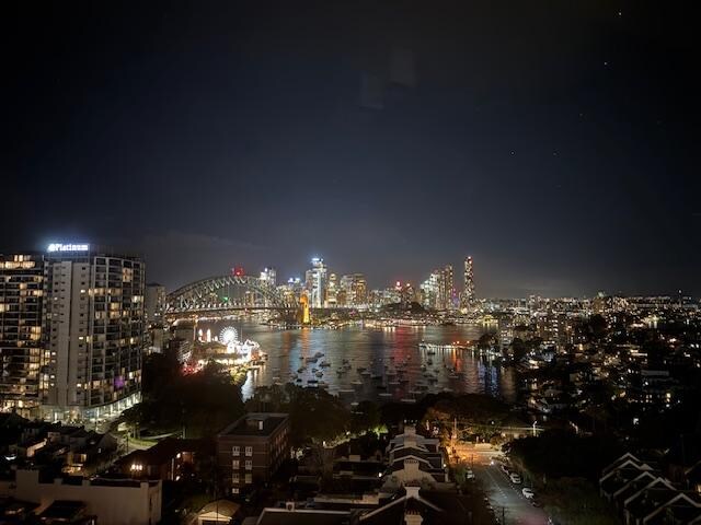 View at night from the room!