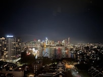 View at night from the room!