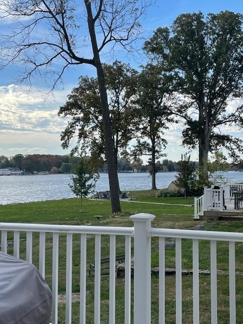 Resting with my coffee. Enjoying the blue sky and sun dancing on the water!