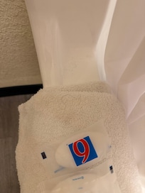 Toallas sucias y con cabellos, tina sucia