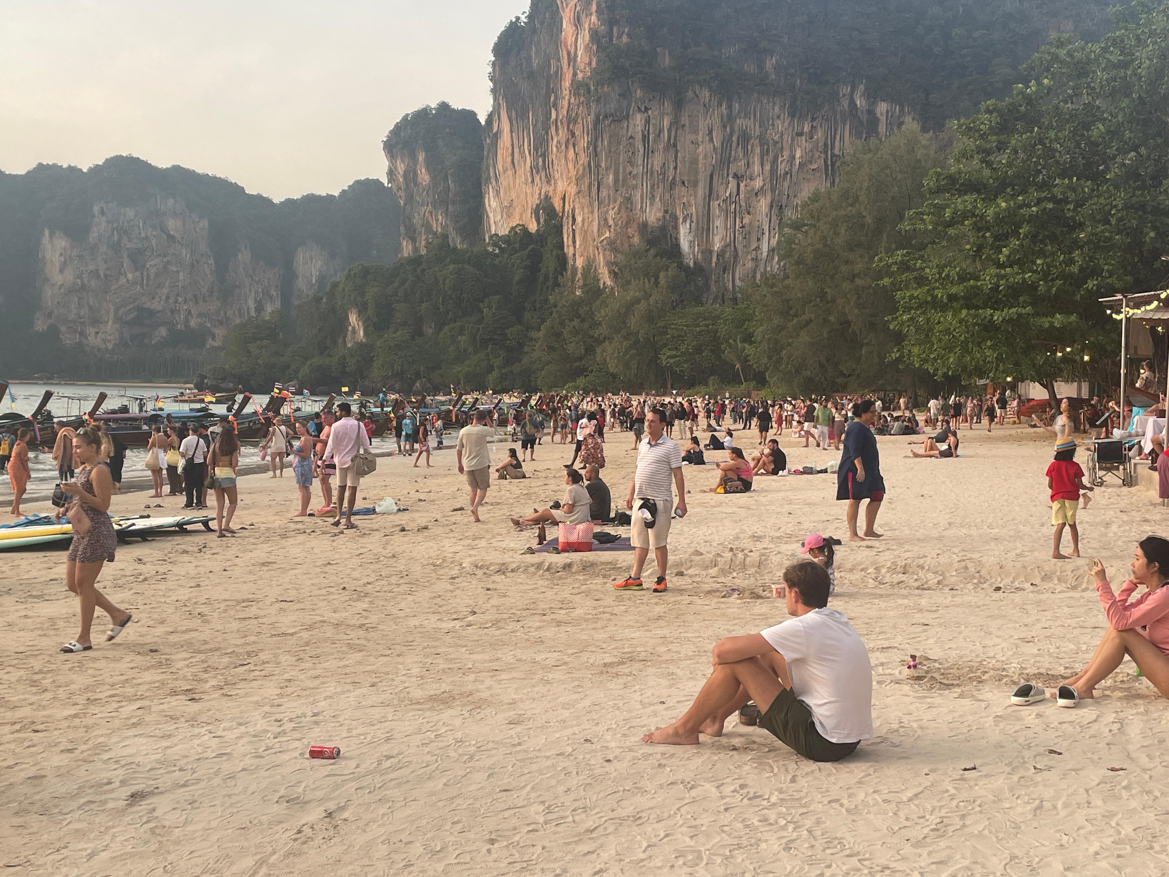 Popular beach Railey west side