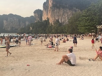 Popular beach Railey west side