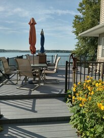 Lots of space on the deck for dining, or just drowsing.