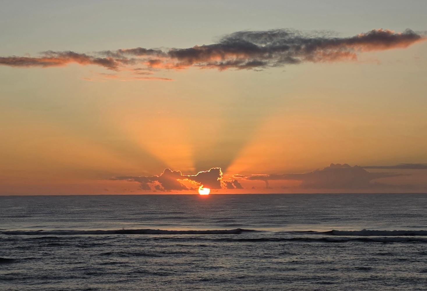 Sunrise from our balcony!