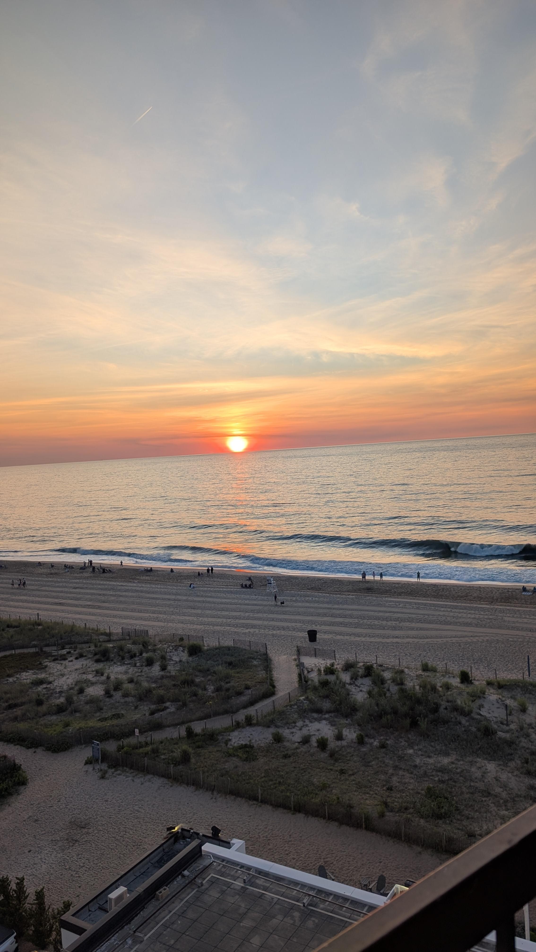Sunrise from our balcony.