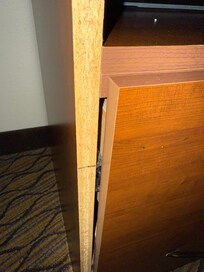Furniture coming apart, peeled laminate