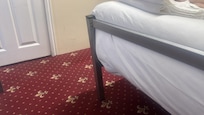 Bed bent sideways