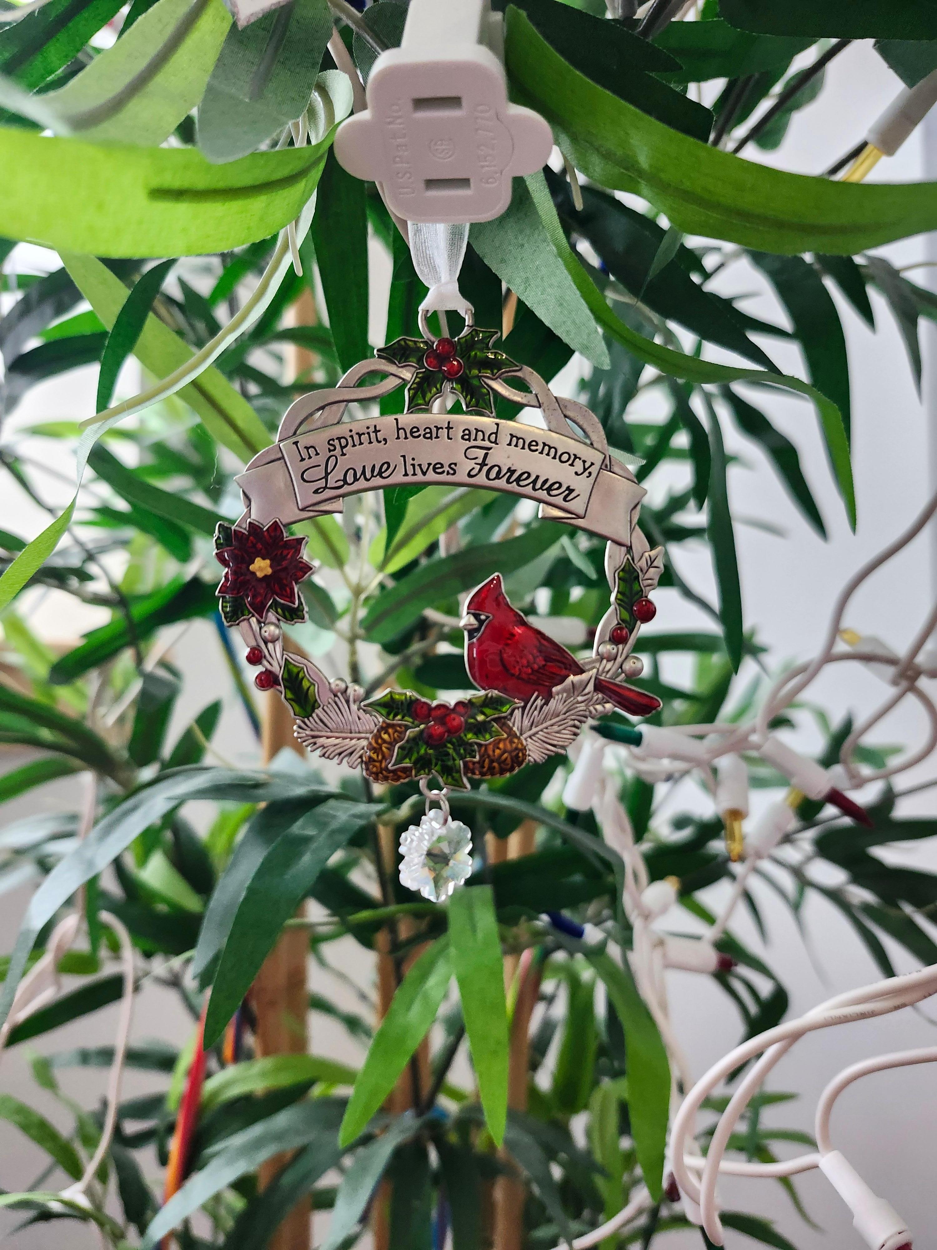 Father's memory ornament was also with us.