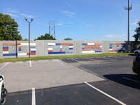 Parking lot areas.