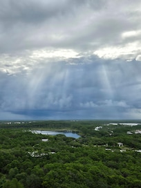 From just outside the front door