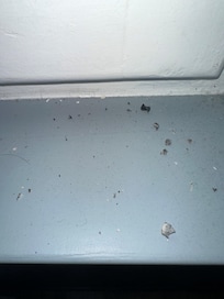 dirt behind curtains