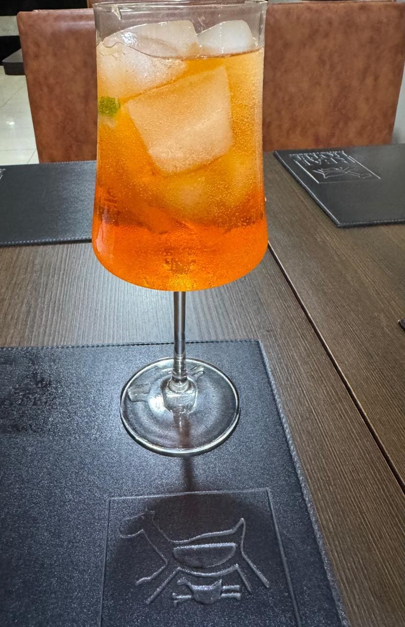 Drink delicioso no restaurante do hotel, após visita à Serra da Capivara