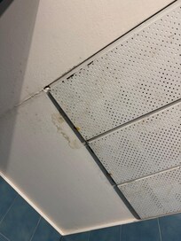 Water dripping on our head when seated on the toilet