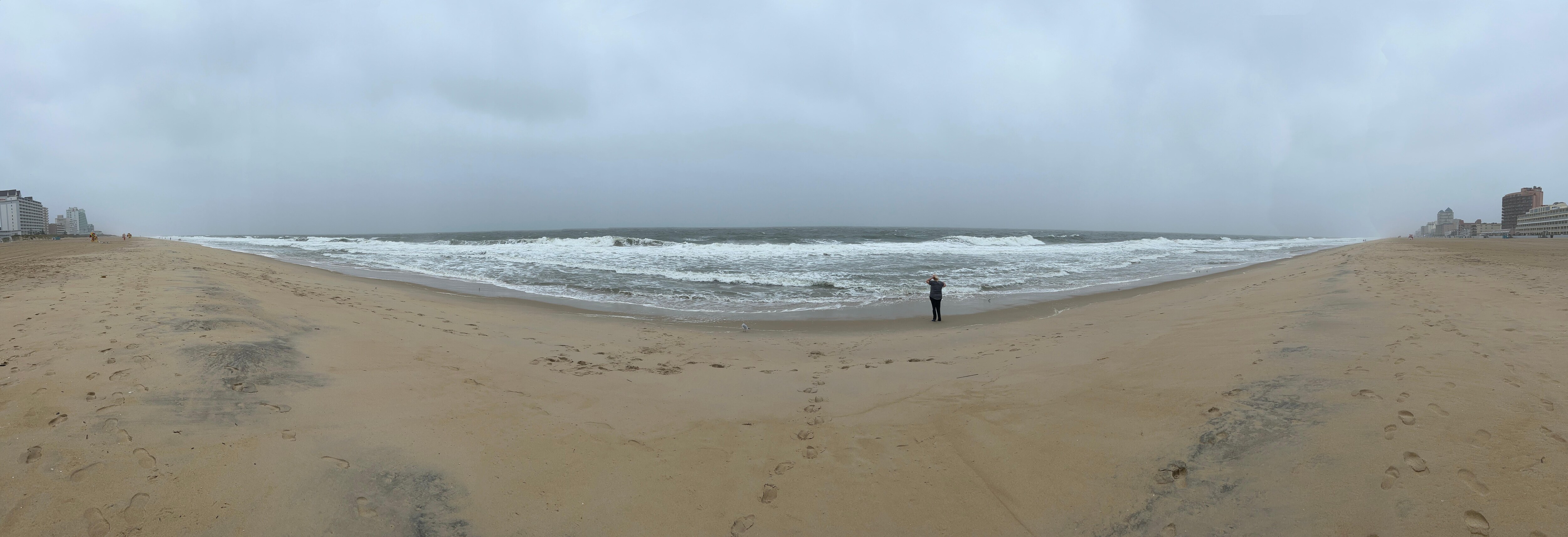 The area of beach outside our hotel