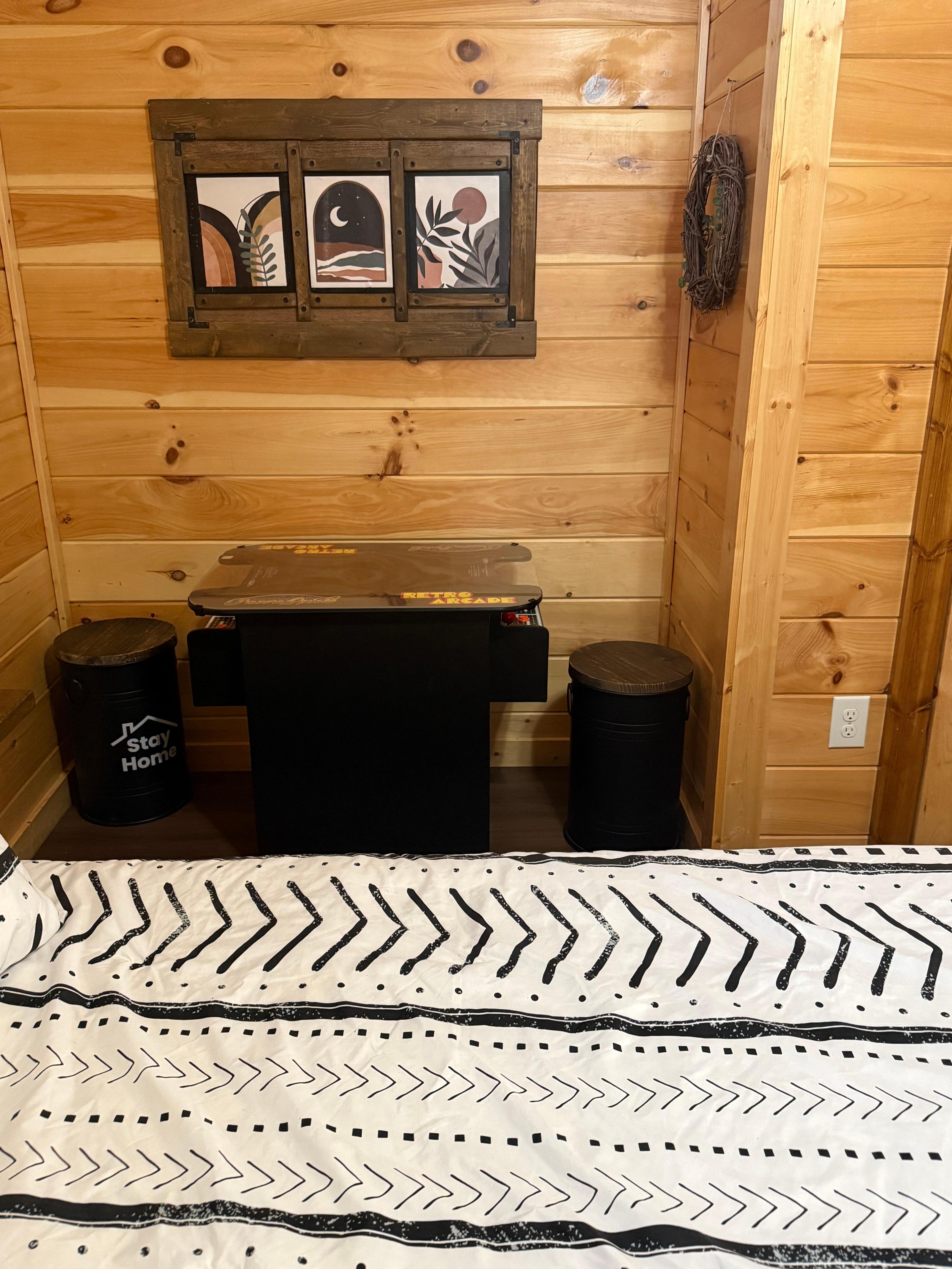 This is the arcade area.. No room to play.