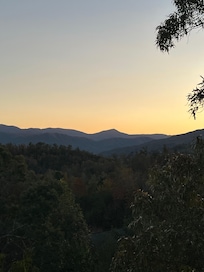 Sunset from the second floor balcony.