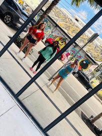 The front of the hotel .