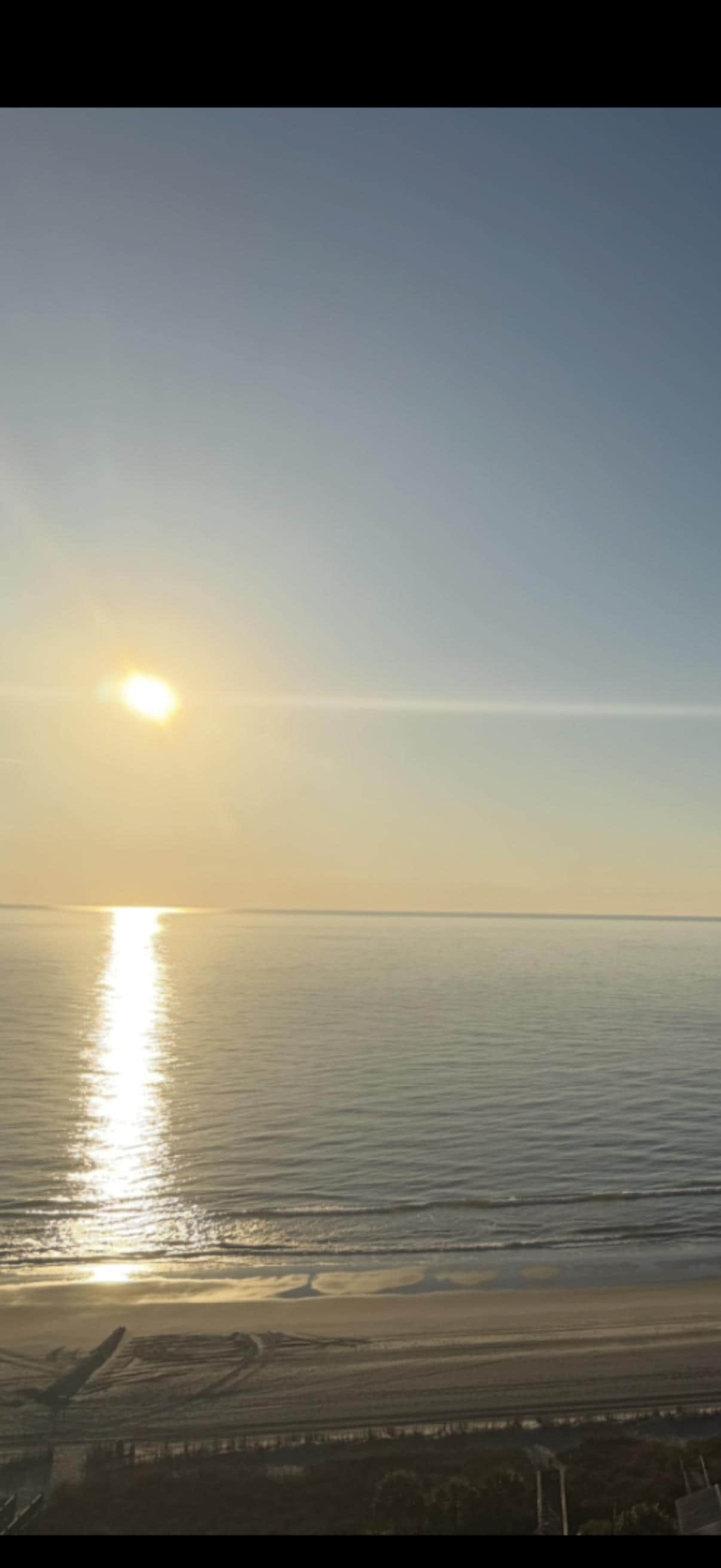 Sun rise from the balcony.