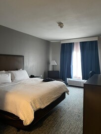 Decent size room and nice bed