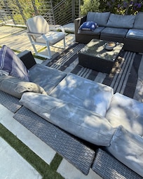 Dirty and worn. No one wanted to sit on them lol.