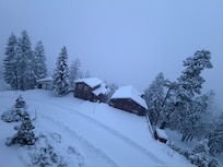 Snow views from balcony.