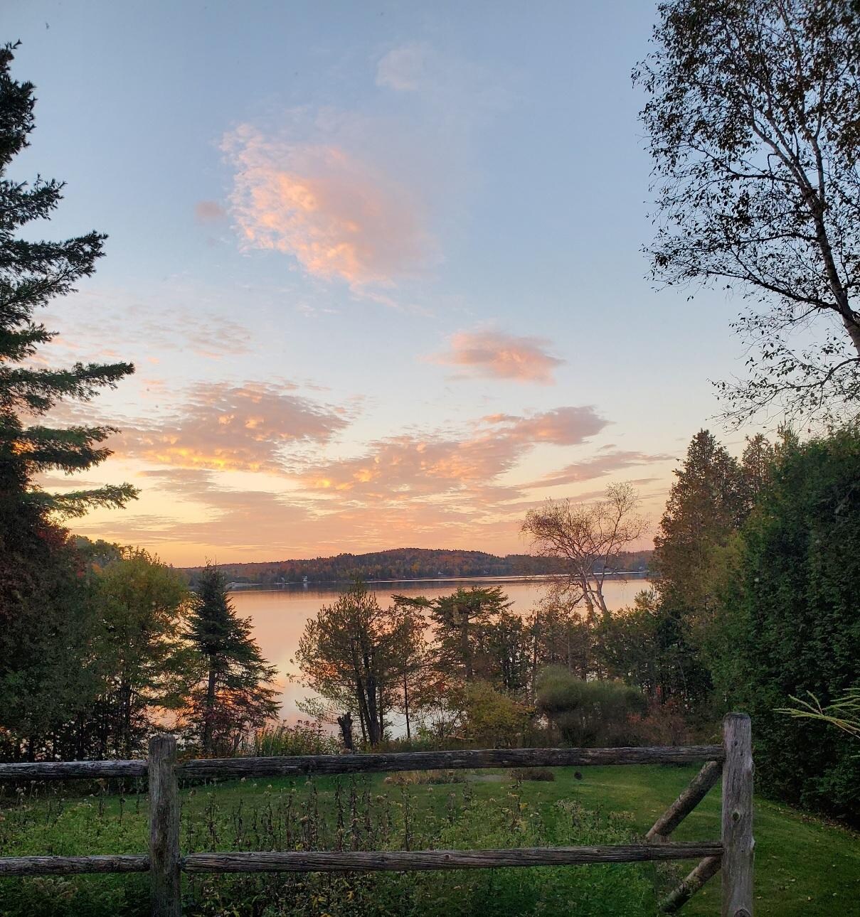 Sunset view from porch