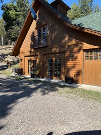 South lodge entry and portion of connecting garage
