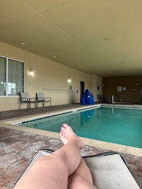 relaxing by the pool