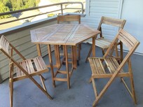 Balcony furniture was much different than listing photos.