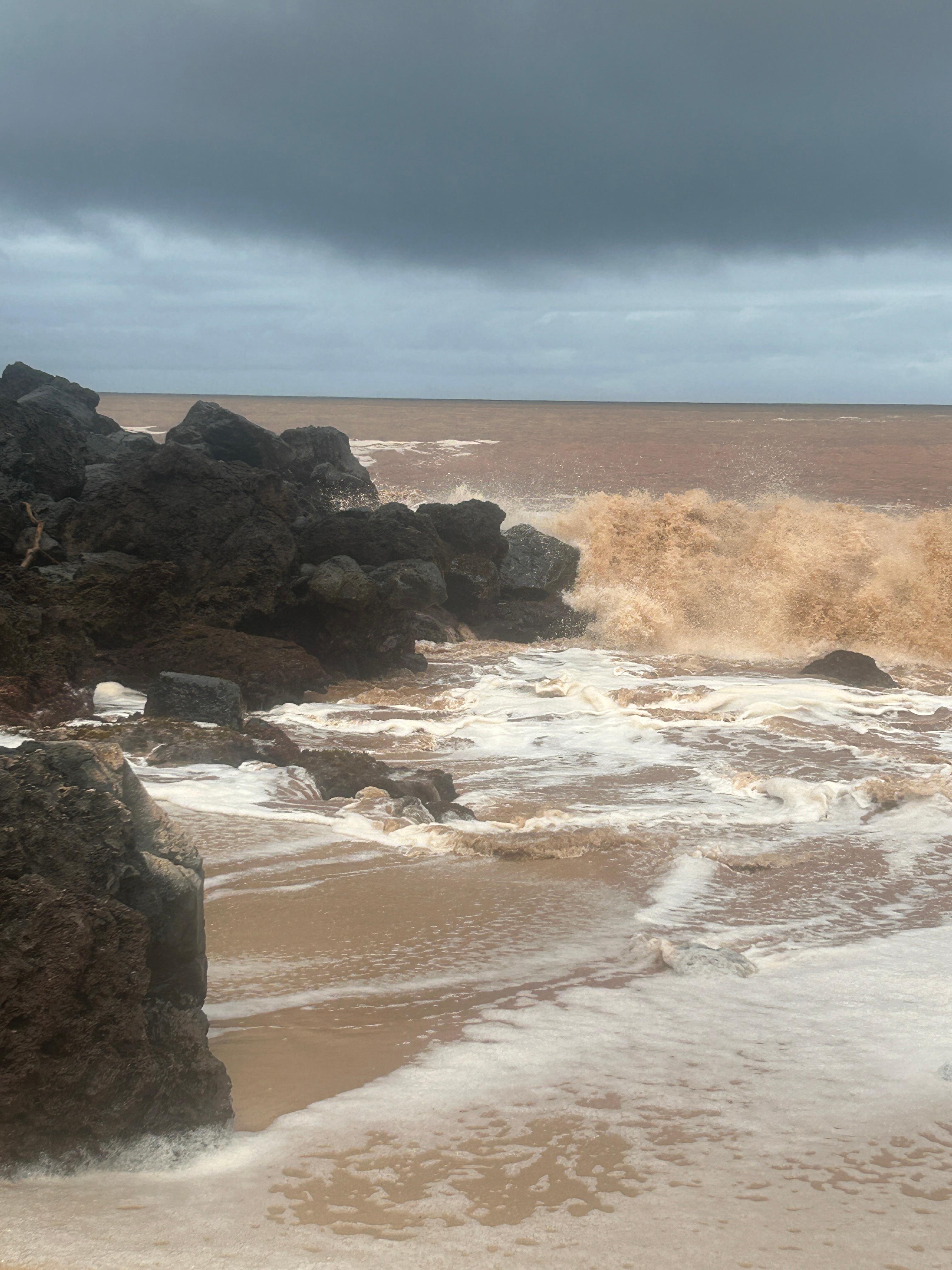 Beach nearby- water is muddy after the rains