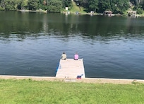 My daughters fishing at the lake