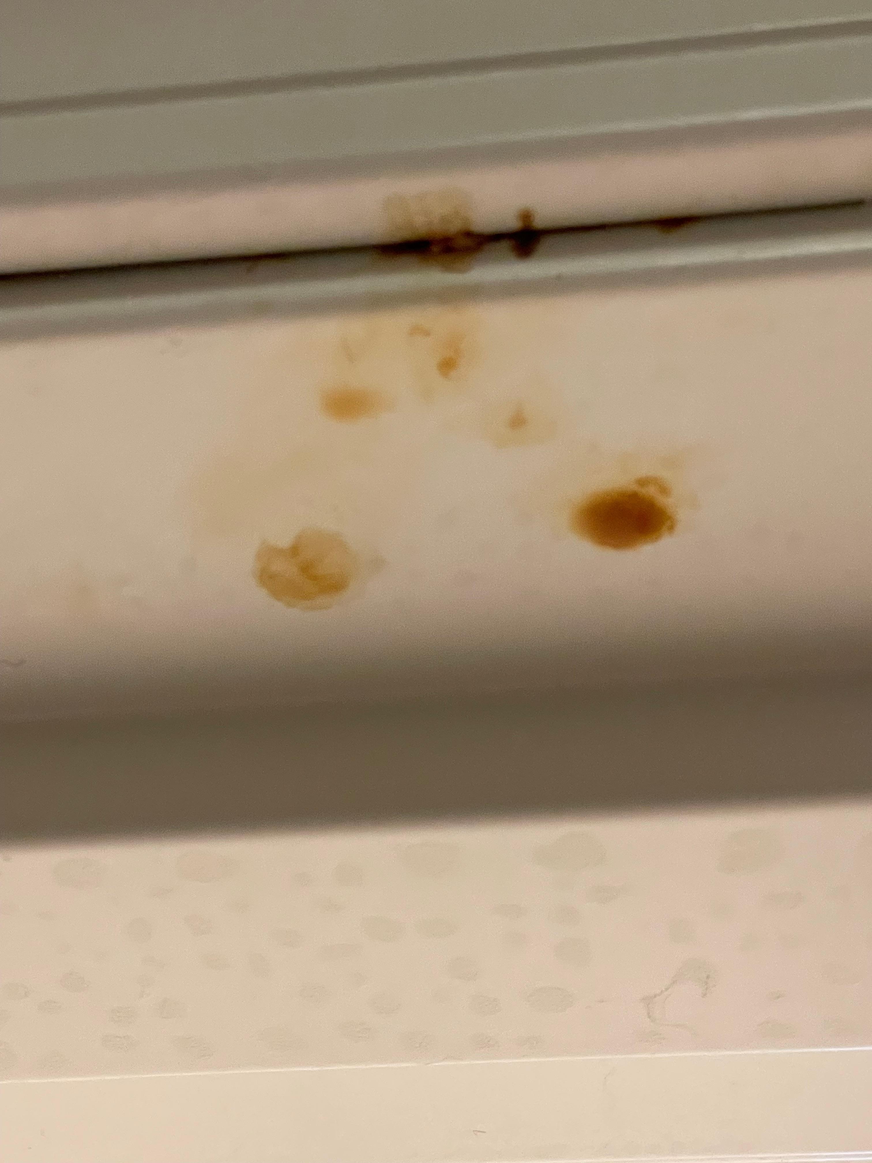 Stains on door frame 