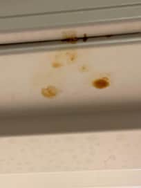 Stains on door frame