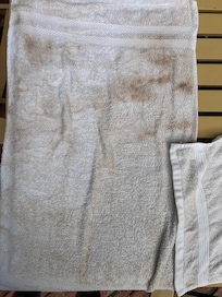 Towel after drying off from shower