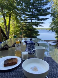 Breakfast on the deck.