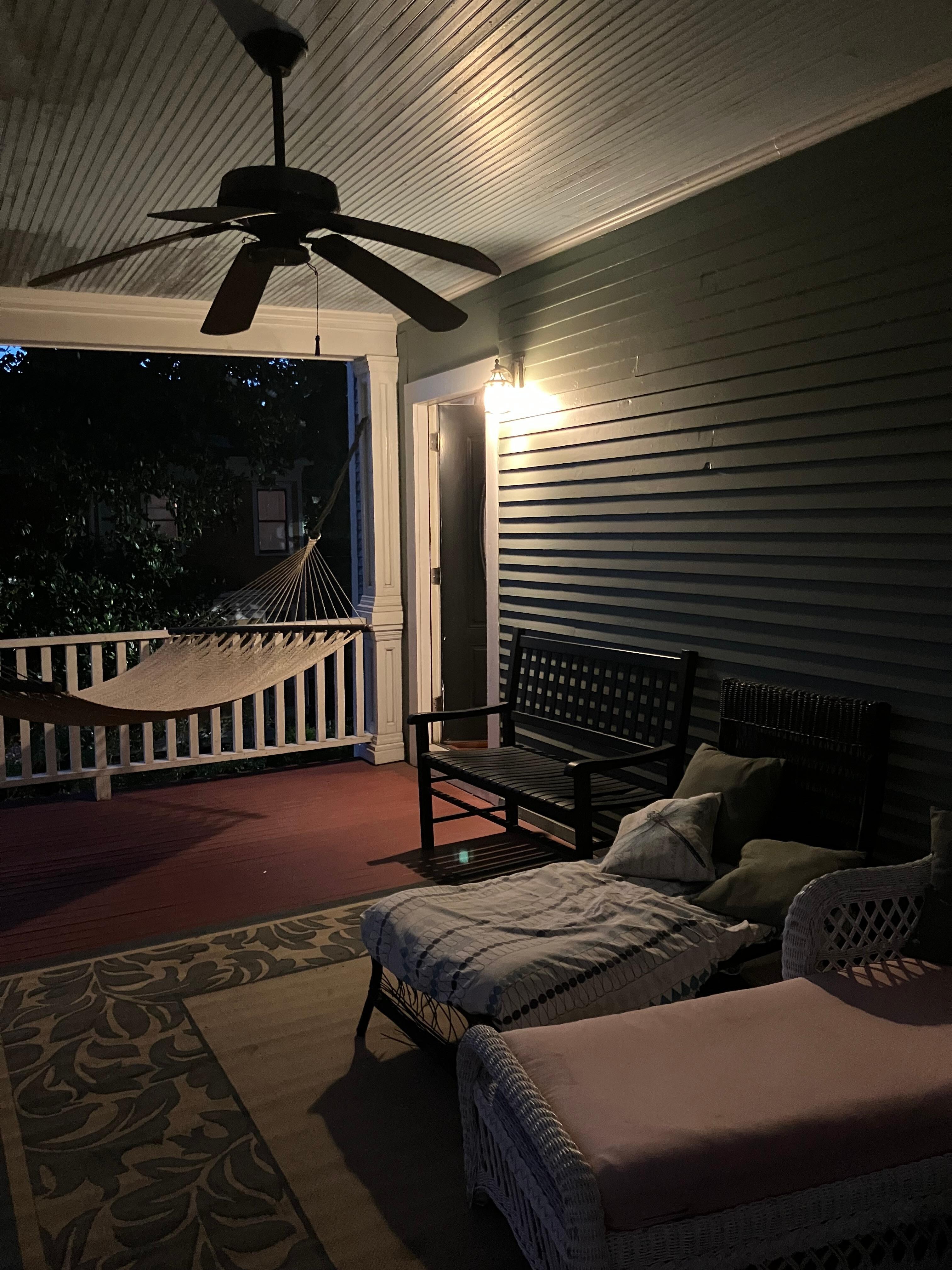 Shared porch off The Polaroid Room