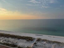 Sunset beach view from the penthouse.