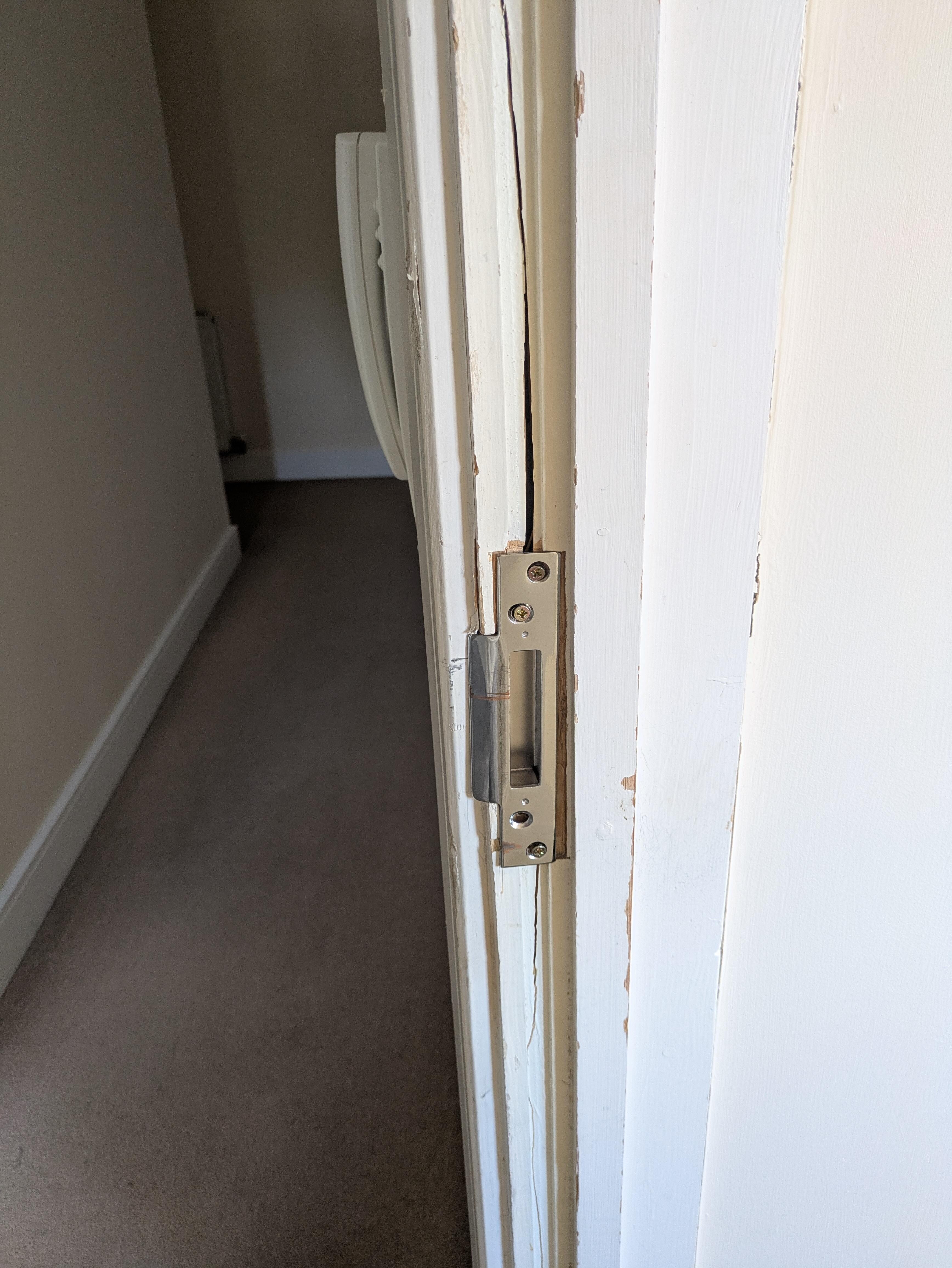 Broken front door jam