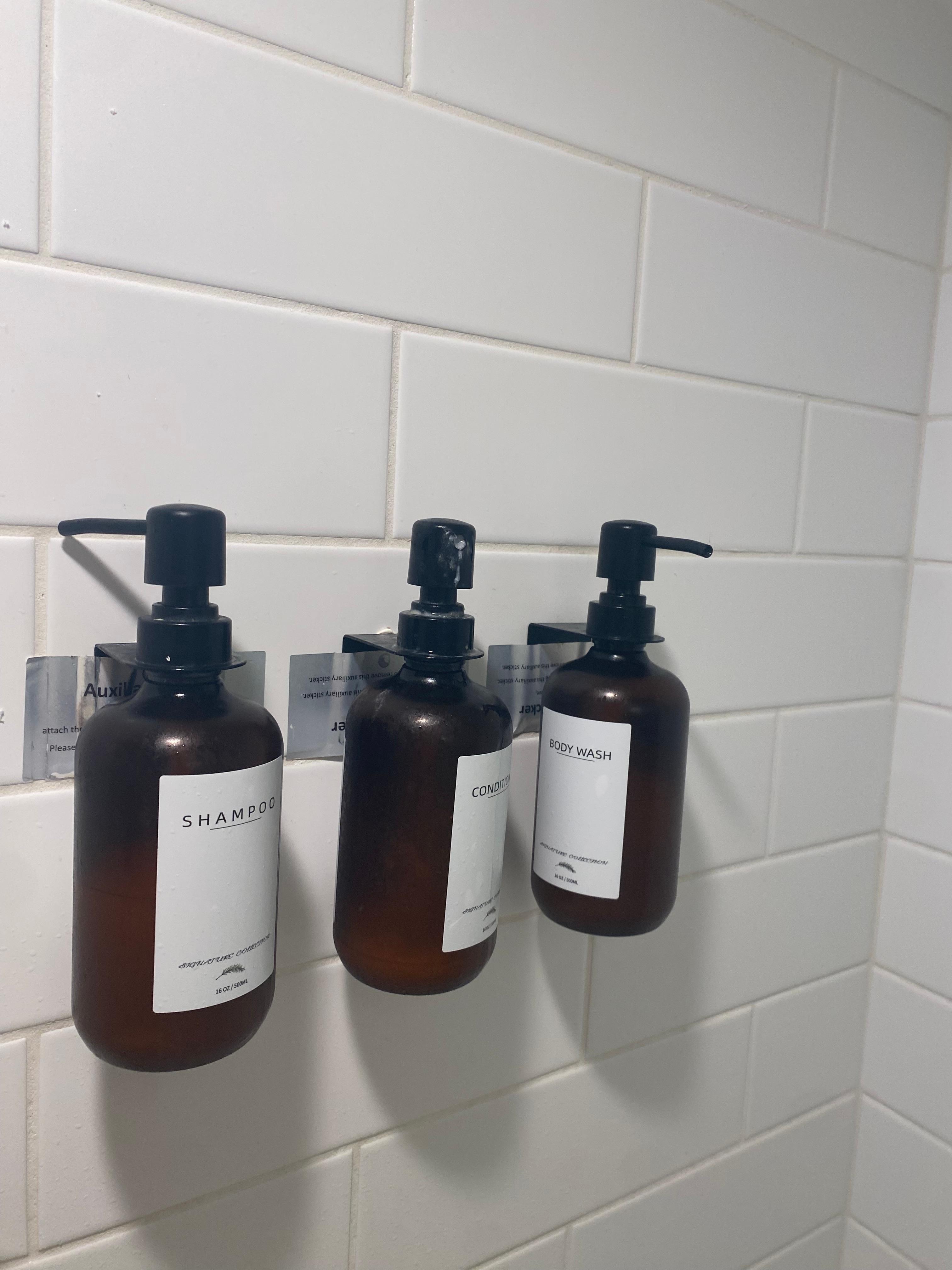 Conditioner bottle was empty and broken.