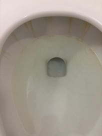 Stained toilet